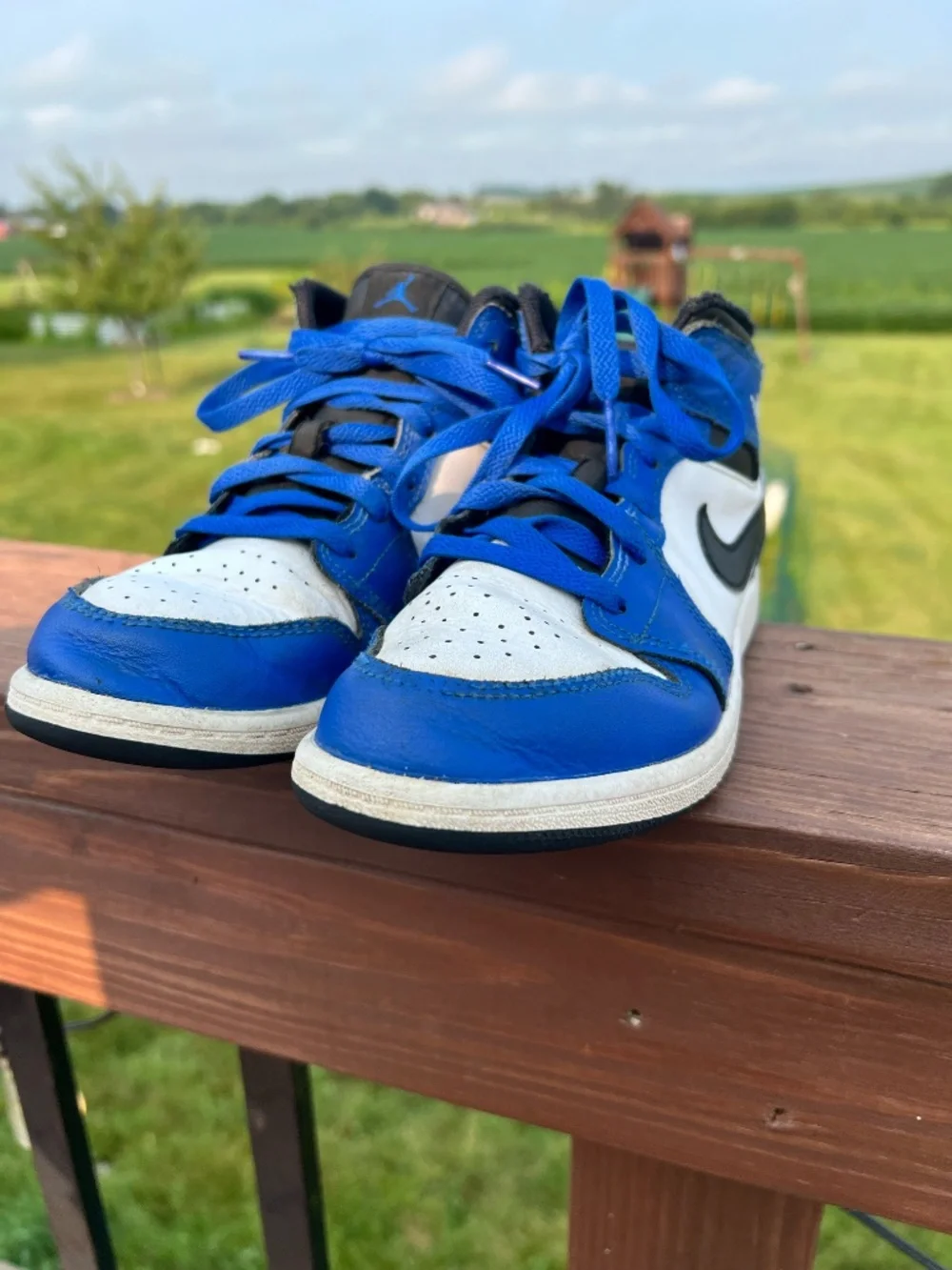 Air Jordan 1 Mid - Game Royal Blue/Black/White - Youth Size 3Y